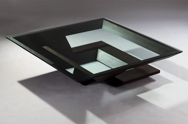 Atelier Square Wooden Glass Table