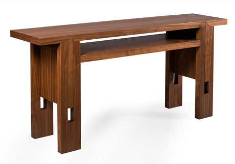 Stretching Console in American Walnut - Natural Finish